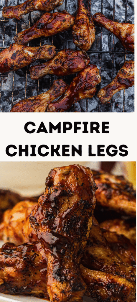 campfire chicken legs recipe pin