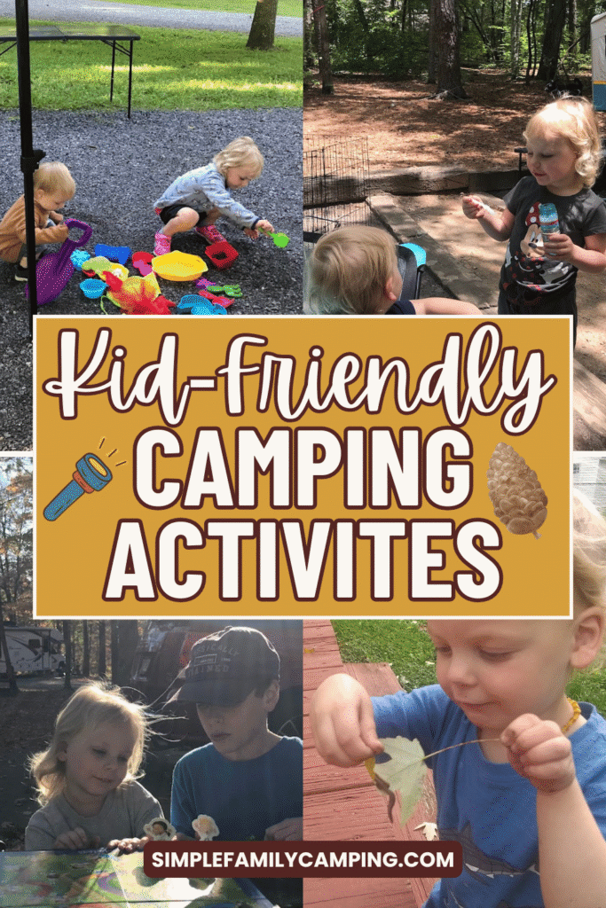 camping activities for kids pin