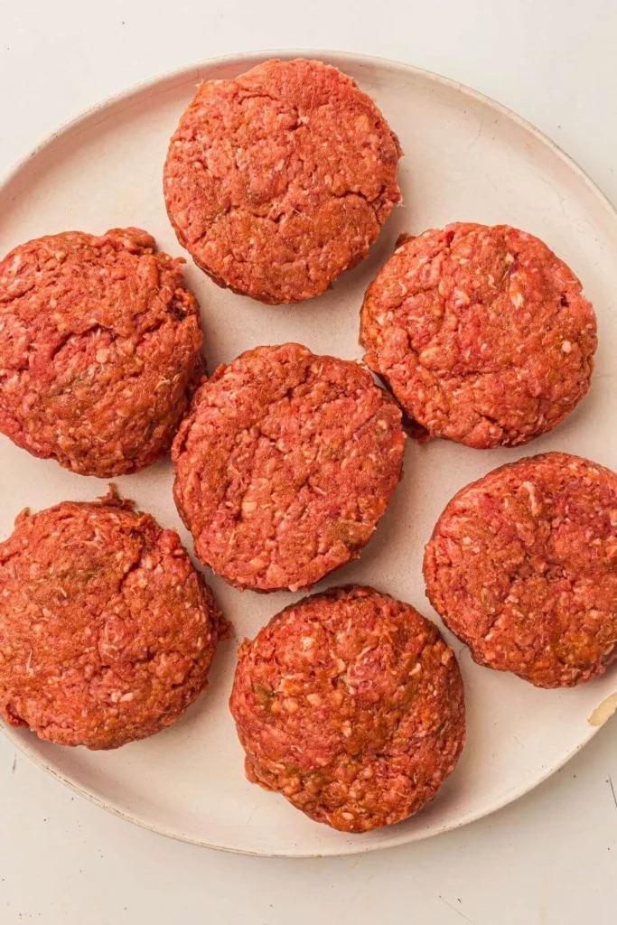 homemade burger patties
