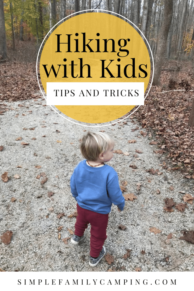 hiking with kids pin
